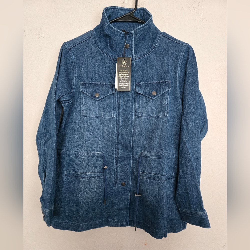 DG2 By Diane Gilman Ladies Knit Twill Jean Jacket